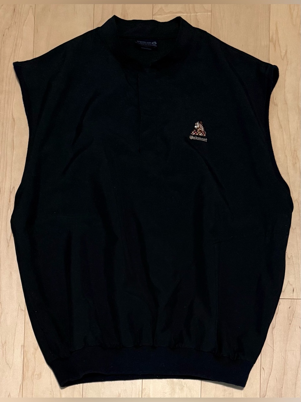 VTG Sunderland of Scotland Oakmont Country Club 1/4 Snap Golf Vest Black USA XL